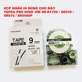 Mua BĂNG MỰC- BĂNG NHÃN IN TAPE 9MM DÙNG CHO TEPRA PRO KING JIM SR-R170V / SR530 / SR970 / SR5900P- HÀN NHẬP KHẨU