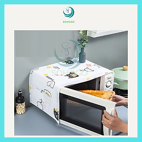 Mua  VIDEO - Áo trùm lò vi sóng 85x35cm  chống nước  chống bụi  giao mẫu ngẫu nhiên- Tấm phủ lò nướng  lò Viba  tủ lạnh đa năng có 4 túi đựng đồ 2 bên