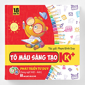 Ảnh bìa Tô màu Sáng tạo 10K - Phát triển tư duy IQ - Song ngữ Việt - Anh