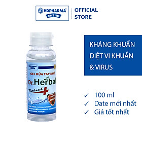 Gel Rửa Tay Khô Dr.Herbal - HDPHARMA - Kháng Khuẩn Mạnh (100 ml)