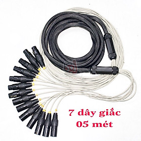 Mua Dây tin hiệu drum dây 7 đầu Jack dài 5m XLR đực cái dây Micro drum 7 đầu dây nhạc cụ drum