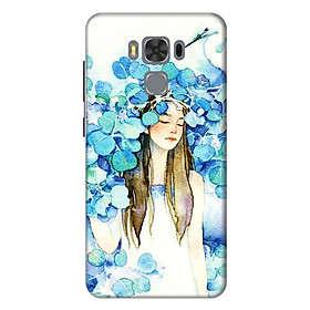 Ốp Lưng Dành Cho Điện Thoại Asus Zenfone 3 Max ZC553KL Cô Gái Lá Xanh