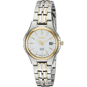 Seiko Women's SUT222 Ladies Dress Solar-Powered Two-Tone Stainless Steel Watch