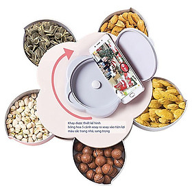 Mua Khay mứt 5 cánh hoa có giá đỡ điện thoại