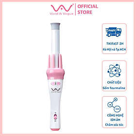 Máy uốn tóc tự động xoăn VIVID&VOGUE®️ VAV022B/Màu Hồng, máy uốn tóc cầm tay có trục uốn 28mm-Hàng chính hãng