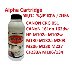 Combo 5 Mực nạp 17A 30A 047 051 CF 217A CF 230A dành cho Máy in Canon 161DN 162DW 113W MF113W HP M102a,M102w,MFP M130a,M203dw,CF230A Hàng chính hãng Alpha Cartridge