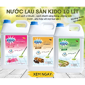 Nước Lau Sàn Kido 10 Lít Hương Lyly - Sạch Sàn, Thơm Nhà, An Toàn Sức Khỏe