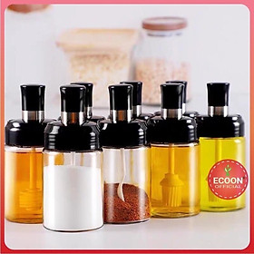 Mua Hũ Đựng Gia Vị chống ẩm kèm thìa muỗng  lọ đựng gia vị thủy tinh 250ml