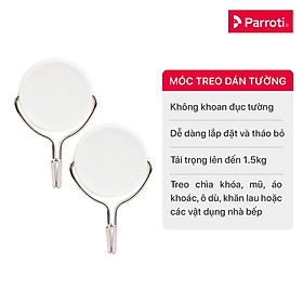 Mua Bộ 2 Móc Treo Dán Tường Cao Cấp  Móc Treo Đồ Dán Tường - Parroti Handy HD02