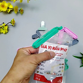 Bộ 12 Kẹp Niêm Phong túi đựng Thực Phẩm Tiện Dụng. Dụng cụ kẹp bằng nhựa dùng niêm phong các loại bọc, bao bì chống kiến công trùng, bụi bậm và không khí