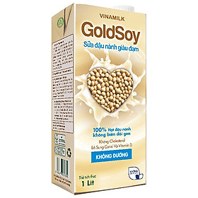 SỮA ĐẬU NÀNH GOLDSOY GIÀU ĐẠM KHÔNG ĐƯỜNG -Thể Tích Hộp 1L     