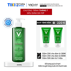 Sữa rửa mặt dạng gel Vichy Normaderm Phytosolution Intensive Purifying Gel 400ml