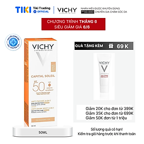 Kem chống nắng bảo vệ, giảm lão hóa Vichy Capital Soleil 3in1 Anti-Aging SPF50 50ml
