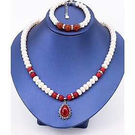Bộ Chuỗi Hạt Ngọc Cho Người Lớn Tuổi Màu Đỏ BODB2010