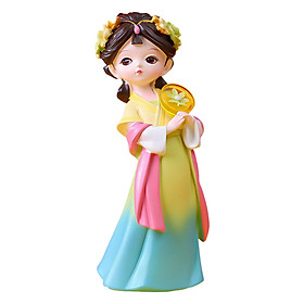 Hình ảnh Traditional Chinese Girls Statue Sculpture Table Centerpiece Collectible Home Resin Figurines for Cabinet Entryway Living Room Party Wedding