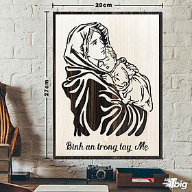Mua Tranh công giáo - Bình an trong tay Mẹ 20x27cm