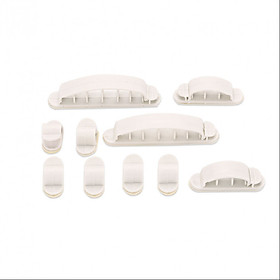 10 Miếng Dán Giữ Dây Cáp Silicon