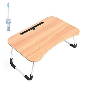 Mua Bàn học gỗ cho bé  gấp gọn + tặng bàn chải đánh răng ngộ nghĩnh (màu ngẫu nhiên)