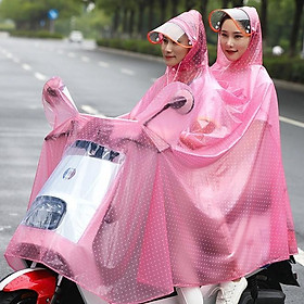 Áo Mưa 1 và 2 Đầu Có Kính Che Mặt Cánh Dơi Chấm Bi Thời Trang Chất Liệu dẻo mềm - hàng việt - mầu nữ