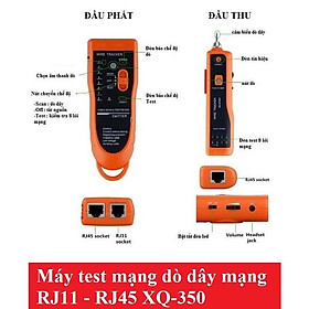 Máy test mạng dò dây mạng RJ11 - RJ45 âm tường XQ-350