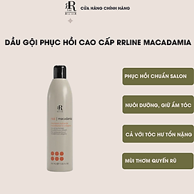 Dầu gội Ý phục hồi tóc hư tổn Rrline Macadamia Collagen Star Shampoo 350ml