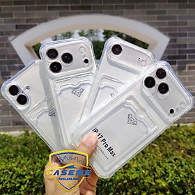 Ốp chống sốc cho iPhone 17 Pro Max, 17 Pro, iPhone 17, iPhone Air kèm ngăn đựng thẻ trong suốt bảo vệ camera - Hàng chính hãng