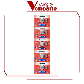 Vỉ 5 Viên Pin CR1220 ( CR 1220/5BE x 1 Vỉ ) Lithium 3V Panasonic - Hàng Chính Hãng
