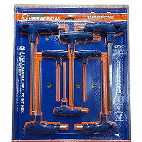 Mua BỘ 8 CỜ LÊ LỤC GIÁC ĐẦU BI TAY CẦM CHỮ T WHK3481 WADFOW - HÀNG CHÍNH HÃNG