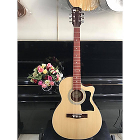 Mua Đàn guitar Aucoustic MKAC215E  thùng eo  màu vân gỗ  có EQ  size 4  kèm bao da 3 lớp  bộ dây