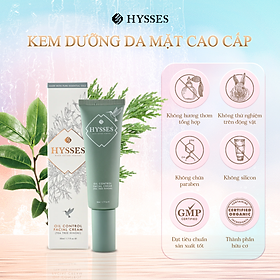 Kem Dưỡng Da Cao Cấp Hysses Oil Control Facial Cream Kiểm Soát Dầu, Ngừa Mụn, Chống Viêm Với Tinh Dầu Tràm Trà - Hinoki Hữu Cơ Tự Nhiên