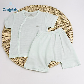 Bộ quần áo cộc cho bé 100% Cotton Lụa – Comfybaby Siêu nhẹ - thoáng mát QACF22042021 size 3-12 tháng