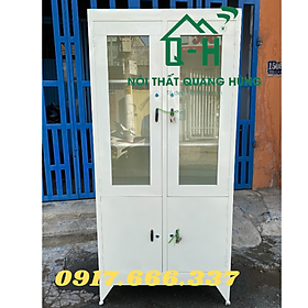Mua TỦ ĐỰNG HỒ SƠ 2 KÍNH 1M8X90CM  - ĐỰNG GIẤY TỜ  VẬT PHẨM CHO VĂN PHÒNG CÔNG TY  PHÒNG LÀM VIỆC GIA ĐÌNH