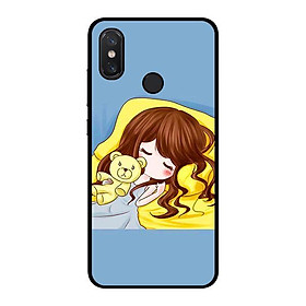 Ốp lưng dành cho điện thoại Xiaomi Mi 8 Anime Couple Ngủ A