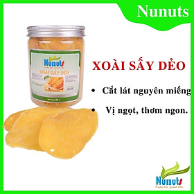 XOÀI SẤY DẺO THƠM NGON NGUYÊN MIẾNG NUNUTS ( 1 HŨ 500G)