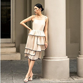 LADY ME by Eva de Eva Đầm hai dây dáng thắt eo 21SDKO002T