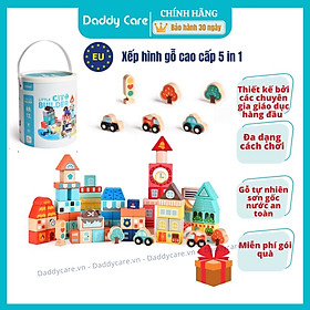 Đồ chơi gỗ thông minh mideer city blocks , đồ chơi trí tuệ dành cho bé từ 2,3,4,5,6,7 tuổi