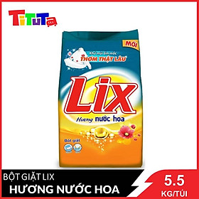 Bột Giặt LIX Đậm Đặc Hương Nước Hoa 5.5Kg PD001 - Khử Ẩm Mốc, Thơm Thật Lâu