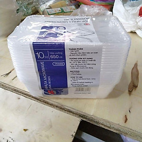 Mua Hộp nhựa chữ nhật 650ml (10h kèm nắp)