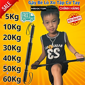 Gậy bẻ lò xo 5kg 10kg 20kg Dành Cho Bé Trẻ Em 30kg 40kg 50kg 60kg 100kg tập cơ tay - Hãng miDoctor