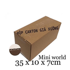 Mua Hộp Carton kích thước 35x10x7cm. Hộp giấy gói hàng. Hộp đóng hàng. Hộp ship hàng. Hộp đóng gói búp bê