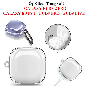 Ốp Silicon trong suốt bảo vệ tai nghe Galaxy Buds Fe/Buds 2 Pro/Buds Pro/Buds2