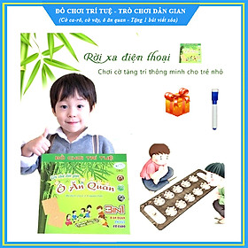 Đồ chơi trí tuệ - Trò chơi dân gian - Cờ caro, cờ vây, ô ăn quan - Tặng kèm 1 cây bút viết xóa