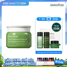 Kem dưỡng ẩm từ trà xanh đảo Jeju Innisfree Green Tea Balancing Cream EX 50ml - NEW