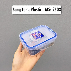 Mua Bộ 4 hộp nhựa đựng thực phẩm Four Lock SONG LONG PLASTIC có khóa cài (MS: 2503  2504  2505  2506) – Buôn Rẻ