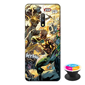 Ốp lưng dành cho điện thoại Realme X hình Aquaman Mẫu 1 - tặng kèm giá đỡ điện thoại iCase xinh xắn - Hàng chính hãng