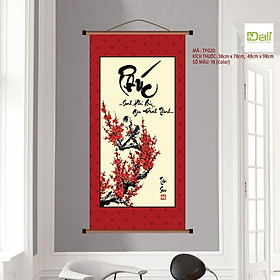 Tranh tô màu số hóa DALI Tranh Thư pháp Phúc TP020