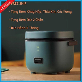 Nồi Cơm Điện Đa Năng Mini JIASHI 1.2L Nấu Cháo, Hầm xương, Nồi Hấp, Hàng Nội Địa Trung Cao Cấp, Tiện Ích