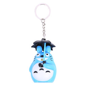 Móc Khóa Totoro Cầm Dù Đen - Xanh