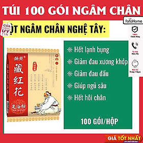 Túi 100 Gói Ngâm Chân Thảo Dược Gừng, Đương Quy, Nghệ Tay, Ngải Cứu Giúp Lưu Thông Máu, Giảm Đau Mỏi Còn Rất Nhiều Tác Dụng Tốt Cho Sức Khoẻ