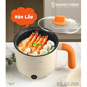 Mua Nồi Lẩu Điện Mini Mickey Bear LD-184 - Ca Nấu Mì Chiên Sào Đa Năng - Dung Tích 1.8L - Lòng Nồi Đá Maifan Chống Dính - Có Video